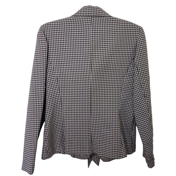 Sweet Suit Womens Hounds Tooth Blazer Jacket Shoulder Pads Size 8 - Picture 2 of 6